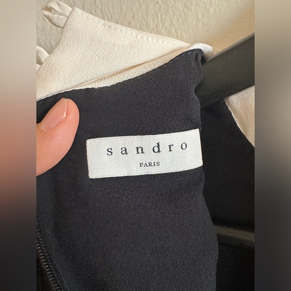 Sandro Lace Neck Tie Dress Size 38/small - Picture 5 of 14